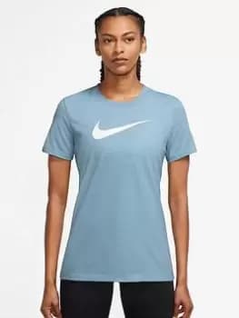 Nike Training DFC Dry Tee - Blue Size M, Women