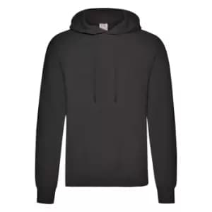 Fruit Of The Loom Mens Hooded Sweatshirt / Hoodie (M) (Black)