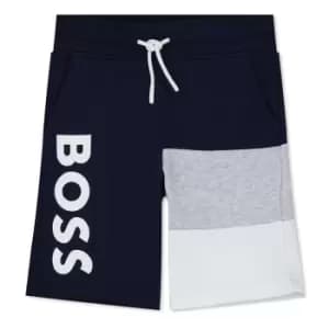 Boss Boss Large Logo Shorts Juniors - Blue