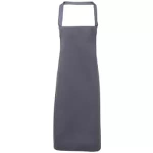 Premier Ladies/Womens Slim Apron (no Pocket) / Workwear (One Size) (Steel) - Steel