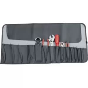 Kennedy 15 Pleated Pocket Tool Roll - Black