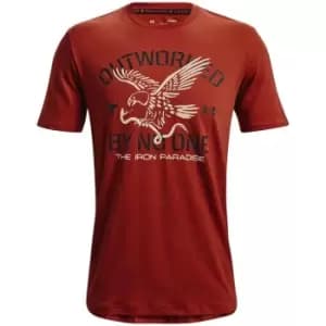 Under Armour Project Rock Short Sleeve T Shirt Mens - Red