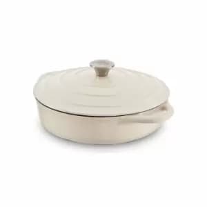 Barbary & Oak 28Cm Shallow Casserole - Cream