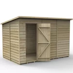 10a x 6a Forest 4Life 25yr Guarantee Overlap Pressure Treated Windowless Pent Wooden Shed (3.11m x 2.04m)