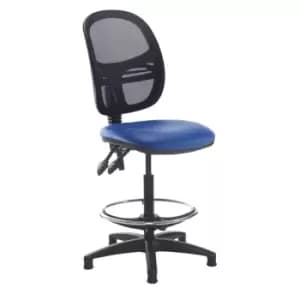 Dams MTO Jota Mesh Back Draughtsmans Chair with No Arms - Nero Black Vinyl