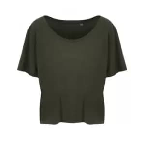 Ecologie Womens/Ladies Daintree EcoViscose Cropped T-Shirt (L) (Fern Green)
