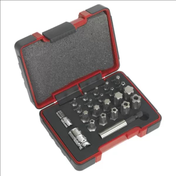 Genuine SEALEY AK6226 TRX-P & Security TRX-TS Bit Set 23pc 1/4 & 3/8Sq Drive