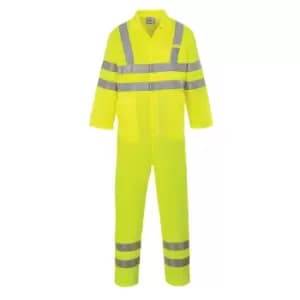 Portwest Class 3 Hi Vis Poly Cotton Overall Yellow L