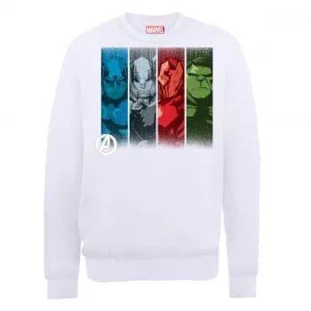 Marvel Avengers Assemble Team Poses Sweatshirt - White - XL