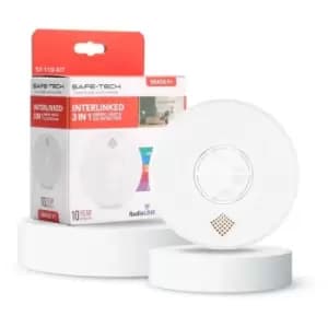 Livingandhome RF 3 in 1 Smoke, Heat & CO Alarm