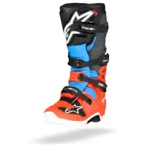 Alpinestars Tech 7 Red Fluo Cyan GrayBlack US 15
