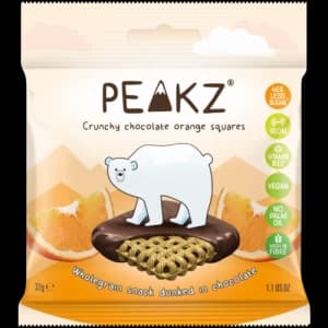 Peakz Crunchy Chocolate Orange Squares 32g