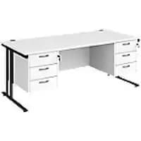 Dams International Desk MC18P33KWH 1,800 x 800 x 725 x 800 - 990 mm