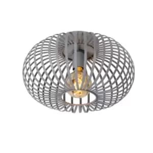 Manuela Vintage Flush Ceiling Light - Ø39.5cm- 1xE27 - Grey