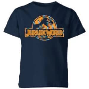 Jurassic Park Logo Tropical Kids T-Shirt - Navy - 11-12 Years