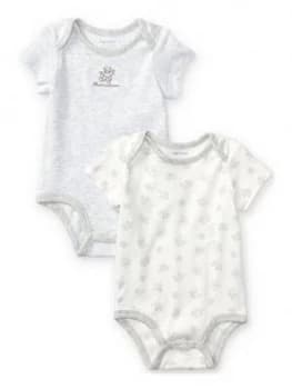 Ralph Lauren Baby 2 Pack Bear Print Bodysuits - Grey
