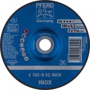 PFERD 62217832 Sg Inox Grinding disc (off-set) 180 mm 22.23mm 10 pc(s)