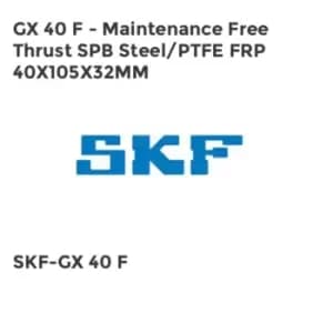 GX 40 F - Maintenance Free Thrust SPB Steel/PTFE FRP 40X105X32MM