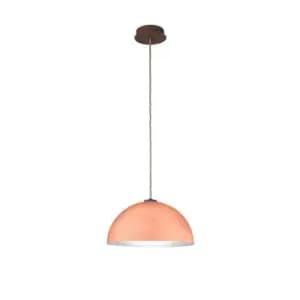 Cult Designer Dome Pendant Light - Leaf Copper Finish, 1x E27