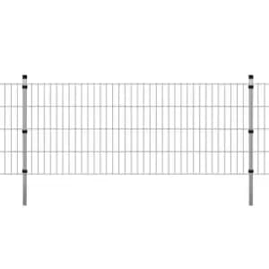 Vidaxl 2D Garden Fence Panels & Posts 2008X830 Mm 10 M - Silver