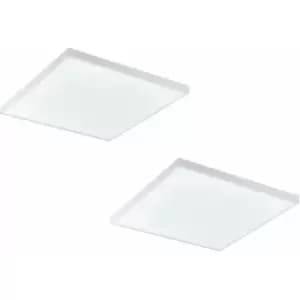 2 pack 300mm Sleek Ceiling Light White Slim Square Low Profile 11W LED 4000K