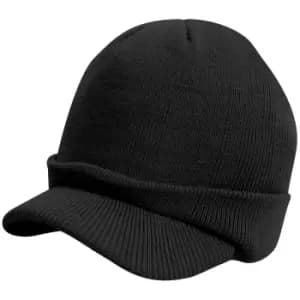 Result Unisex Esco Army Knitted Winter Hat (One Size) (Black)