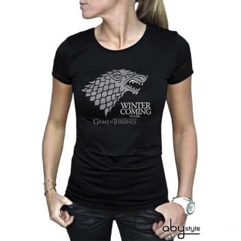 Game Of Thrones - Winter Is Coming Womens Large T-Shirt - Black
