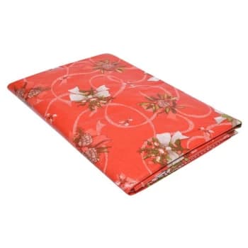 The Spirit Of Christmas Vinyl Acorn Tablecloth - Red