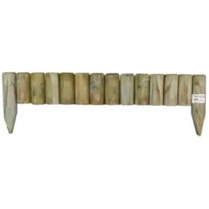 1m Wide x 15cm Fixed Lawn Edging Border Rustic Log