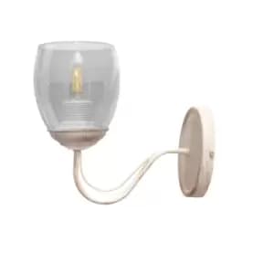 Allena Wall Lamp White, Gold, Smokey 10cm