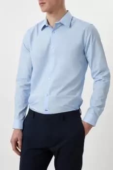 Blue Slim Fit Long Sleeve Easy Iron Shirt