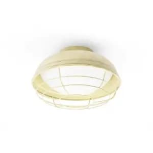 Helmet 2 Light Outdoor Ceiling Light Cream IP44, E27