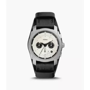 Fossil Mens Machine Chronograph Eco Leather Watch - Black