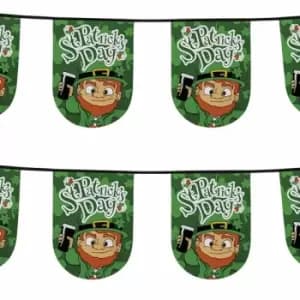 St Patricks Day Leprechaun Bunting Flag Decoration