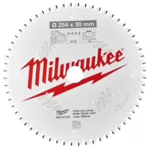 Milwaukee Negative Rake Circular Mitre Saw Blade 190mm 40T 30mm