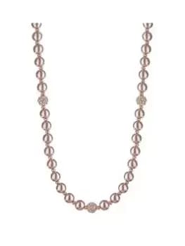 Jon Richard Rose Gold Plated Pink Pearl Necklace
