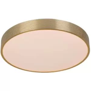 Lucide MALIN - Flush Ceiling Light - Ø39cm - LED Dim. - 1x24W 2700K - 3 StepDim - Matt Gold, Brass