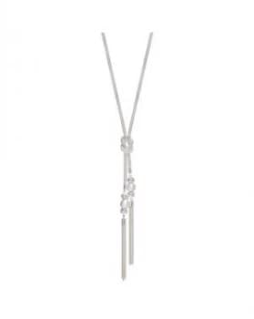 Mood Silver Mesh Knot Tassel Necklace