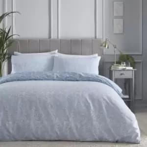 Charlotte Thomas Wedgewood Duvet Cover Set Reversible Bedding Blue Floral Bedding with Pillowcase Single - Blue