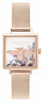 Olivia Burton Womens Enchanted Garden 3D Bee Rose Watch
