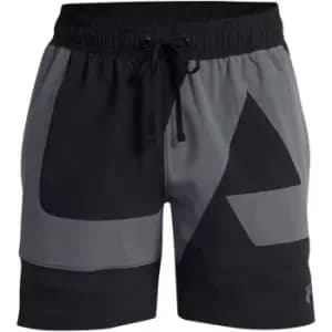 Under Armour Baseline Woven 7'' Short, Black / Pitch Gray / Pitch Gray, Male, Basketball Shorts, 1370224-002