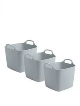 Wham Set Of 3 Flexi Storage Tubs - 15 Litres