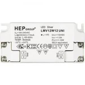 LED transformer Constant voltage 12W 12V 0 1 A