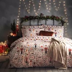 Furn. Nutcracker Single Duvet Cover Set Cotton Polyester Multi