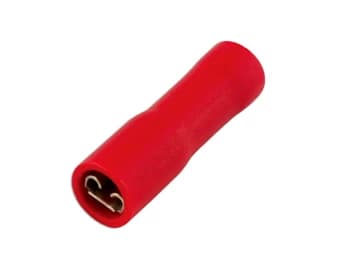 Red Female Fully Ins. Push-On 4.8mm Pk 100 Connect 30134