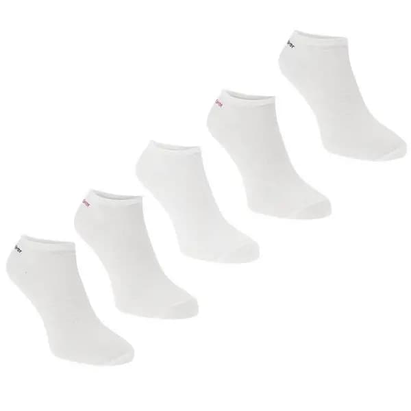 Slazenger Trainer Socks 5 Pack Ladies - White 4 -8