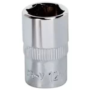 Sealey SP3812 WallDrive Socket 12mm 3/8"Sq Drive Fully Polished