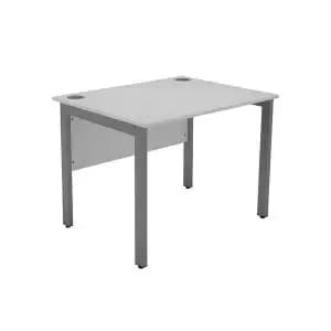 Serrion Rectangular Goal Post Desk 1000x800x730mm WhiteSilver KF823322