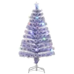 Bon Noel 4ft Snowy Pre-Lit Artificial Christmas Tree with 16 LED Lights