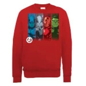 Marvel Avengers Assemble Team Poses Sweatshirt - Red - L